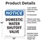 Signmission Domestic Water Shutoff Valve, 10 in W x Rectangle, Plastic OS-2PACK-NS-P-1014-V-11455 - alternate 6